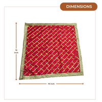 Red Designer Pooja Aasan dimensions