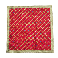 Red Designer Pooja Aasan top view