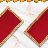 Red Floral Design Pooja Aasan with Swastik Border – 23x13 pattren view 