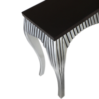 Regat Solid Wood Console Table in Brown Silver color zoom view