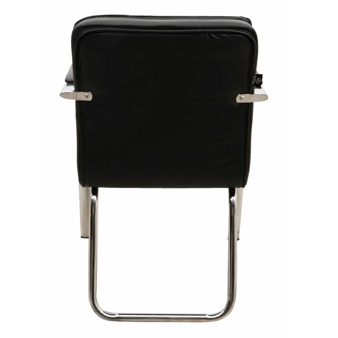 Restry Visitor Chair with Armrest(Black) back view