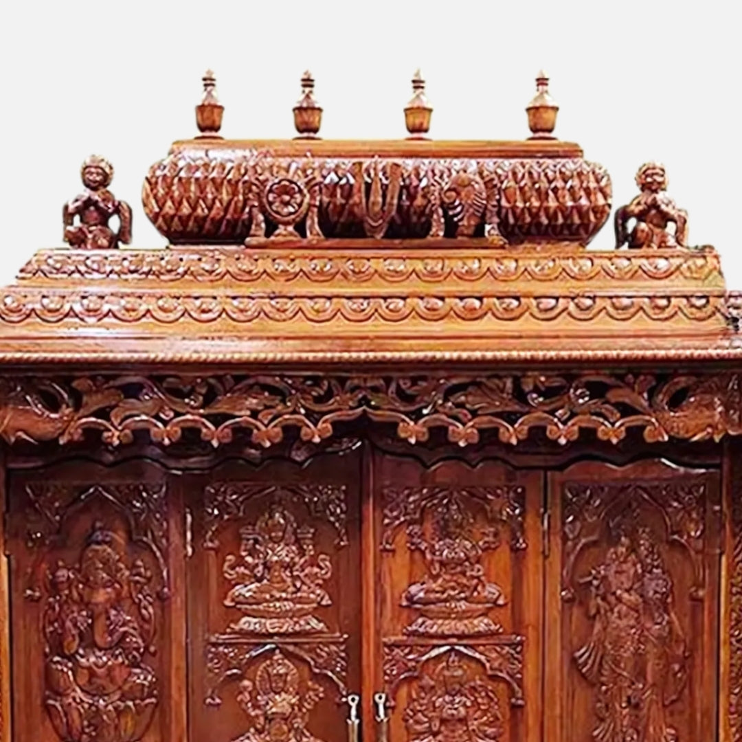 Riddhi Teak Wood Mandir (Teak) close view 