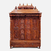 Riddhi Teak Wood Mandir (Teak) front view 