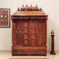 Riddhi Teak Wood Mandir (Teak) lifestyle Image 