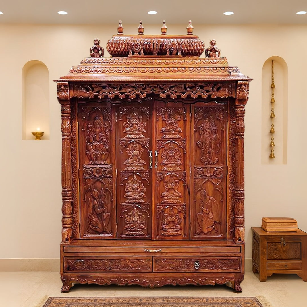 Riddhi Teak Wood Mandir (Teak) lifestyle view 
