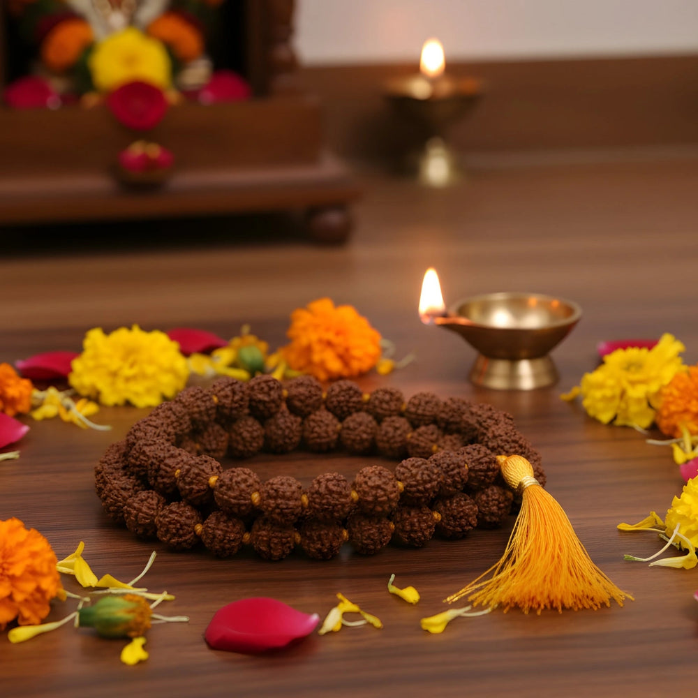 Rudraksha Mala (Medium) lifestyle view 