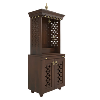 Rudralaya Teak Wood Pooja Mandap (Wenge) Side view