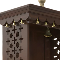 Rudralaya Teak Wood Pooja Mandap without Door (Wenge) Zoom view