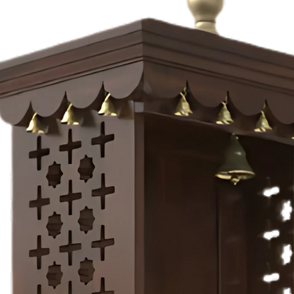 Rudralaya Teak Wood Pooja Mandap without Door (Wenge) Zoom view