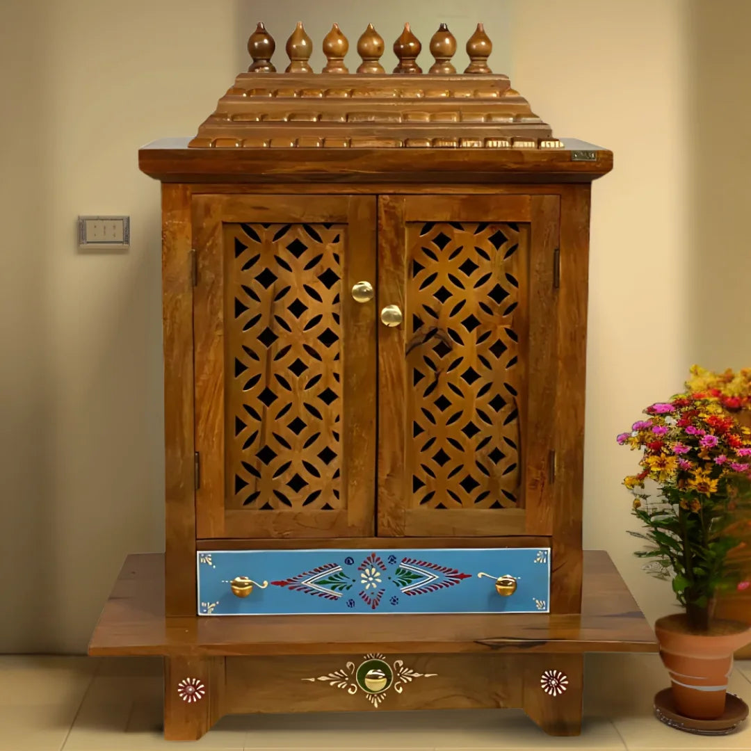 Saanidhya Sheesham Wood Mandir (Teak) Lifestyle image