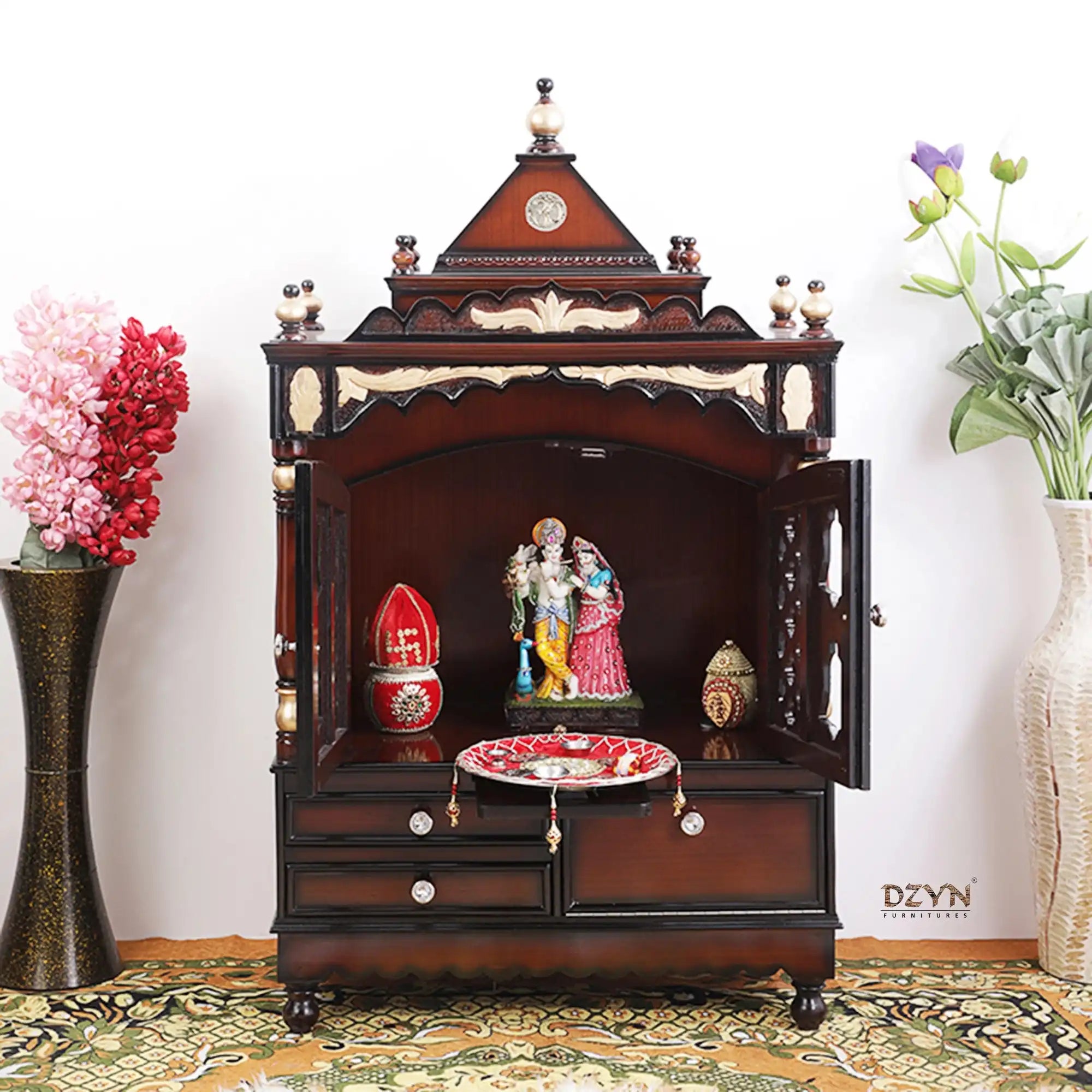 Sacred Space brown pooja mandir