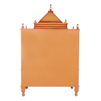Sacred Home Large Floor Rested Pooja Mandir with Door (Teak Gold)