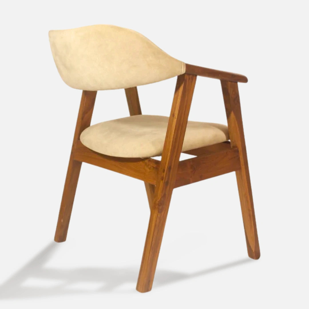 Samara Teak Wood Arm Chair (Teak) back view