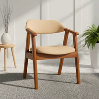 Samara Teak Wood Arm Chair (Teak) lifestyle view 