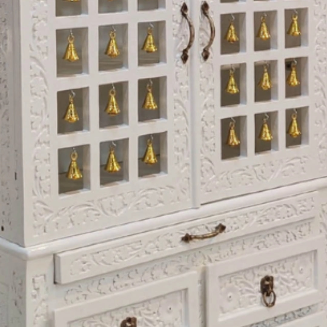 Samarpan Teak Wood Mandap (White) close view