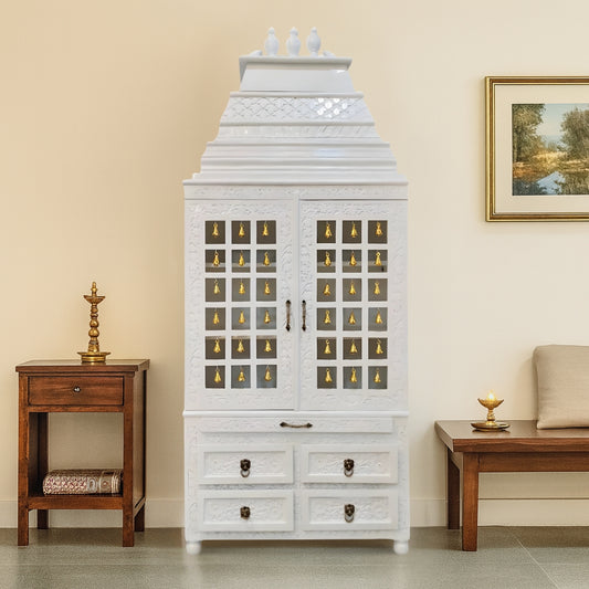 Samarpan Teak Wood Mandap (White) lifestyle view