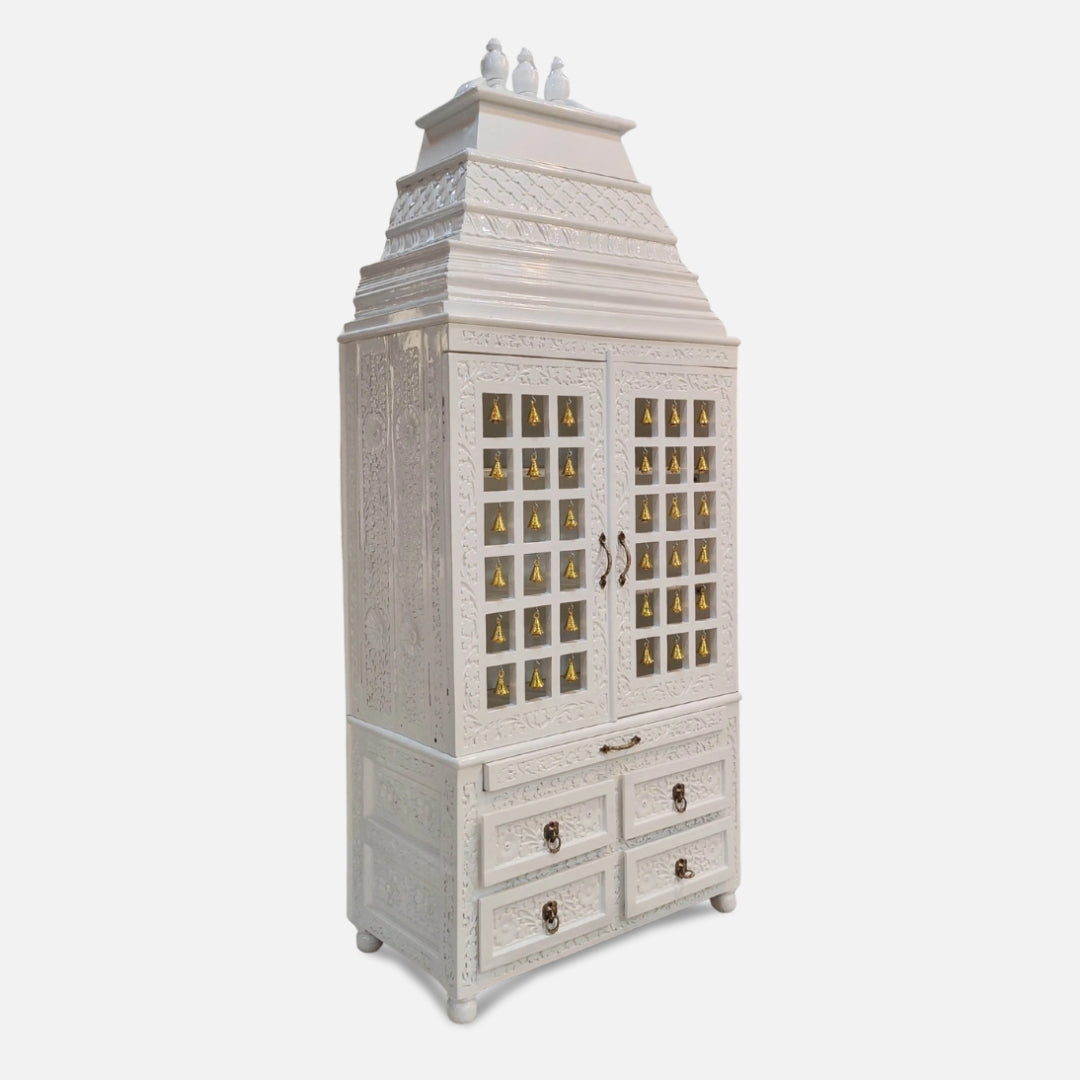 Samarpan Teak Wood Mandap (White) side angle 
