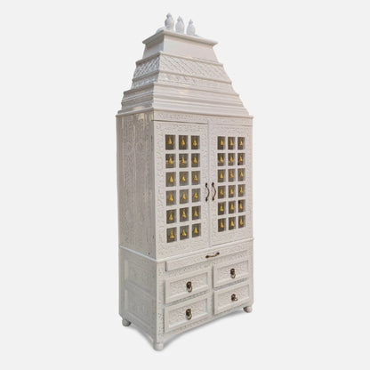 Samarpan Teak Wood Mandap (White) side angle 