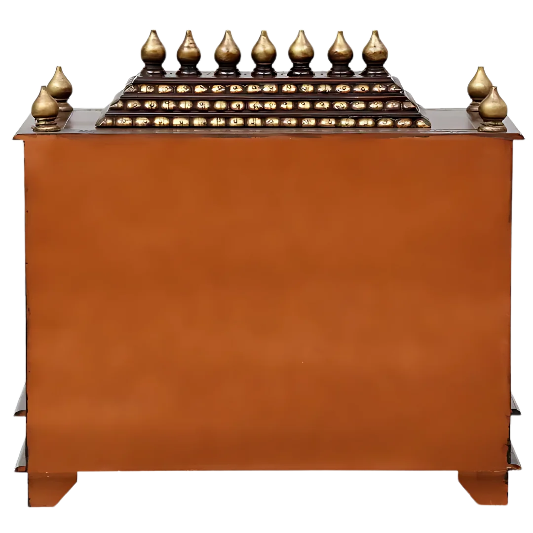 Samrudhi Sheesham Wood Mandir (Brown) Back View