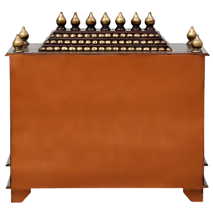 Samrudhi Sheesham Wood Mandir (Brown) Back View