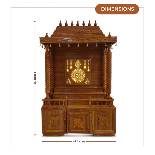 Sannidhya Teak Wood Mandap (Teak) dimensions 