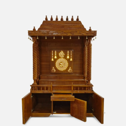 Sannidhya Teak Wood Mandap (Teak) open door view