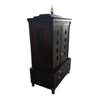 Sanraksha Teak Wood Mandir (Brown) Side Angle