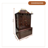 Sanskaar Teak Wood Mandap (Mahogany) dimensions