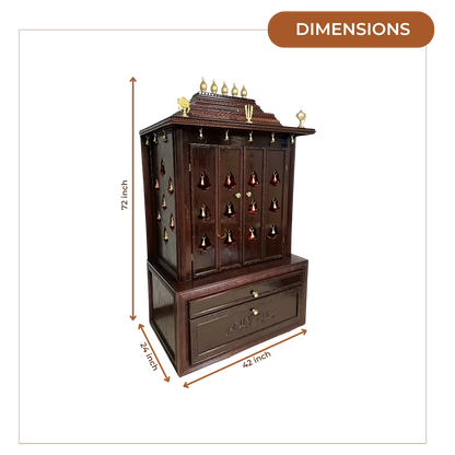 Sanskaar Teak Wood Mandap (Mahogany) dimensions