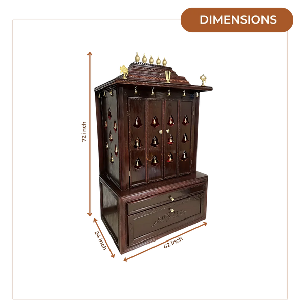 Sanskaar Teak Wood Mandap (Mahogany) dimensions
