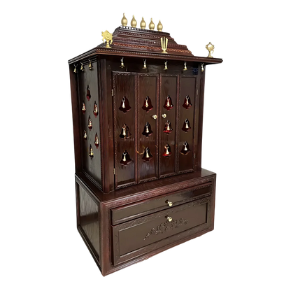 Sanskaar Teak Wood Mandap (Mahogany) side angle