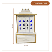 Sanskaar Teak Wood Mandap (White) dimensions