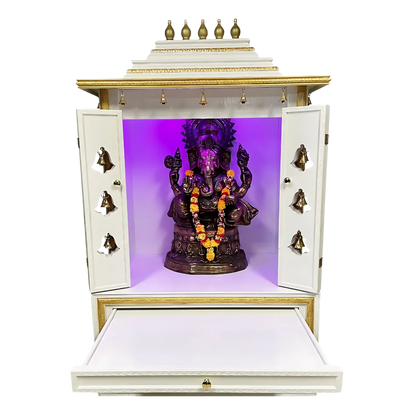Sanskaar Teak Wood Mandap (White) open door view