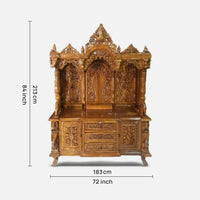 Santosham Teak Wood Mandap (Teak) dimensions