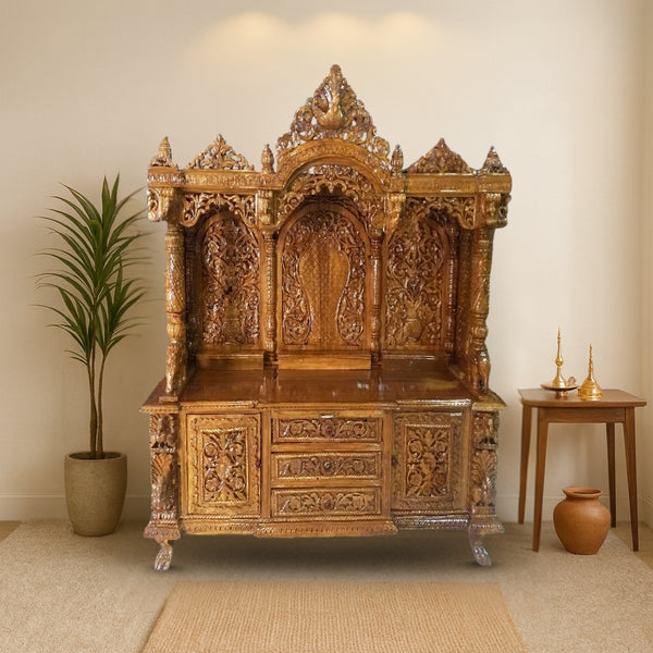 Santosham Teak Wood Mandap (Teak) lifestyle view