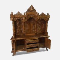 Santosham Teak Wood Mandap (Teak) side angle 