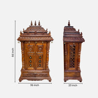 Sara Teak Wood Mandap (Teak) dimensions 