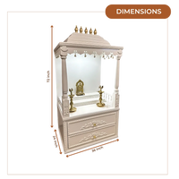 Sarovar Teak Wood Mandap (White) dimensions