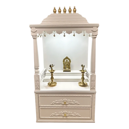 Sarovar Teak Wood Mandap (White) front view
