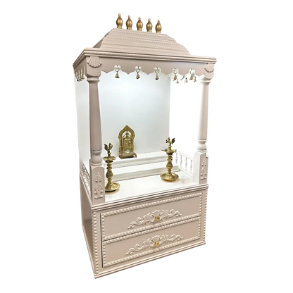 Sarovar Teak Wood Mandap (White)  side angle 