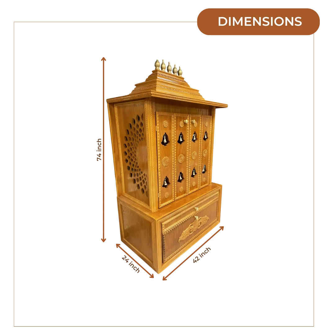 SarvaShaktin Teak Wood Mandap (Amber) Dimensions