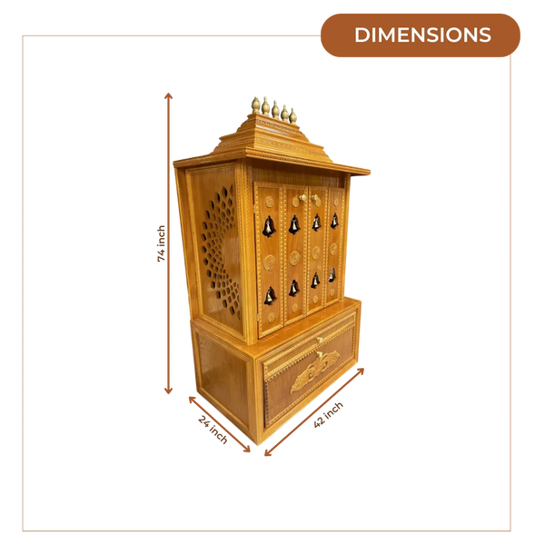 SarvaShaktin Teak Wood Mandap (Amber) Dimensions