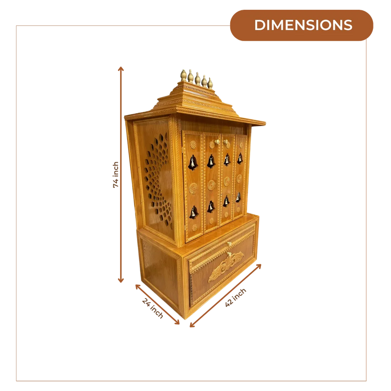 SarvaShaktin Teak Wood Mandap (Amber) Dimensions