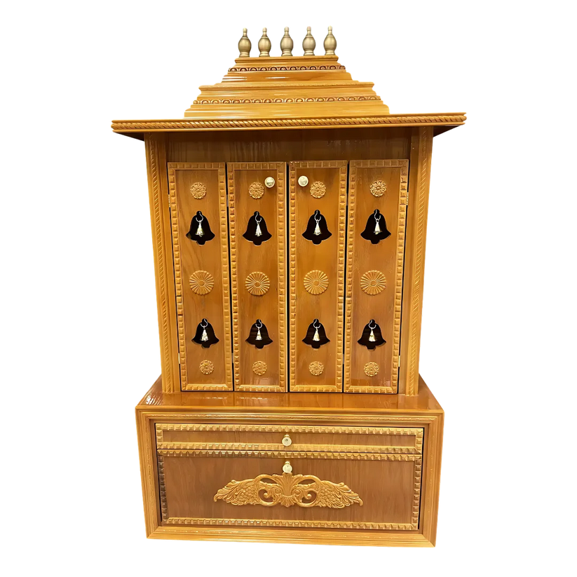 SarvaShaktin Teak Wood Mandap Amber with Door
