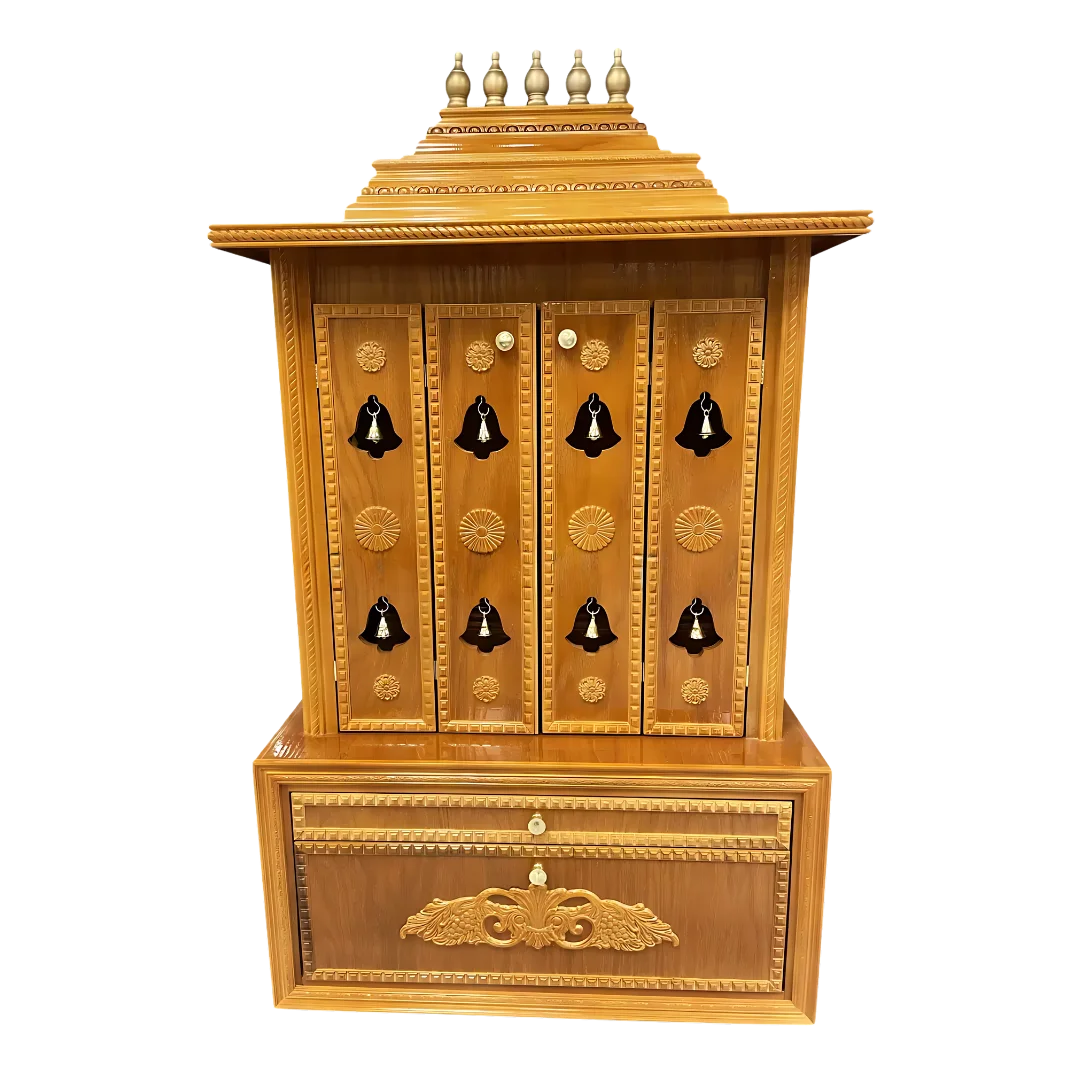 SarvaShaktin Teak Wood Mandap (Amber) Front view