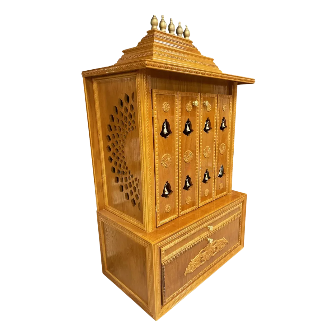 SarvaShaktin Teak Wood Mandap (Amber) Side Angle