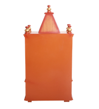 Satvika Wall Mount Pooja Mandir without Door (Teak Gold) Backside Image