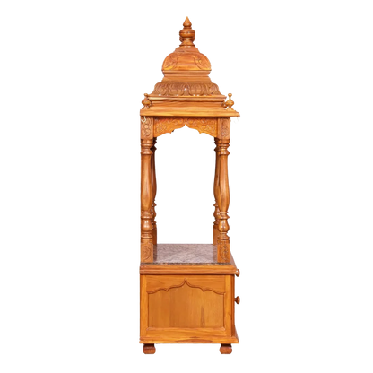 Satyam Sheesham Wood Mandir (Teak) Side View