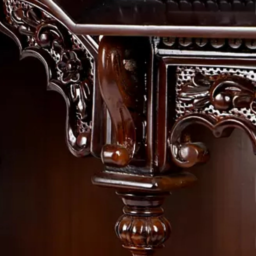  Satyaprakash Teak Wood Mandap (Brown) close view 
