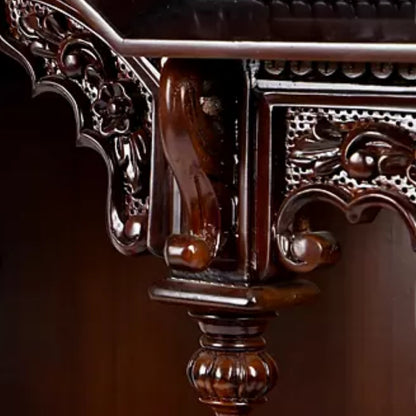  Satyaprakash Teak Wood Mandap (Brown) close view 